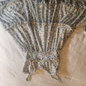 Floral Blue and White Women's Dress